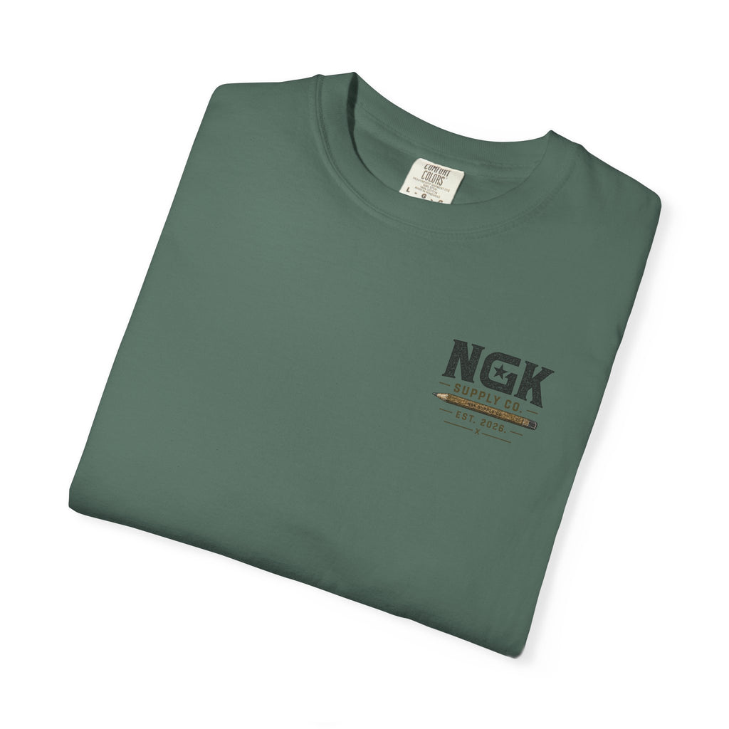 Work Worth Signing T-Shirt — NGK Supply Co. Vintage Tool Graphic