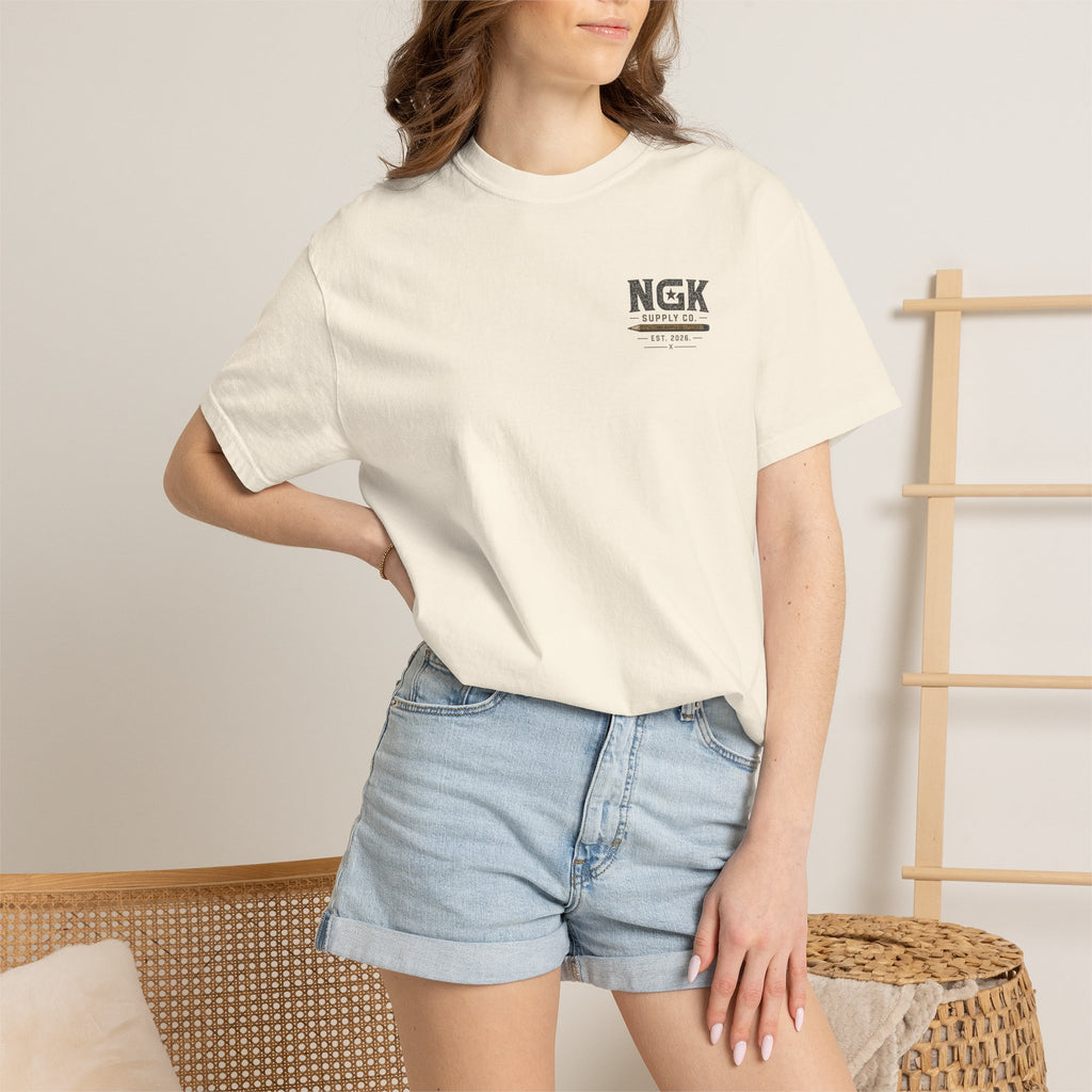 Work Worth Signing T-Shirt — NGK Supply Co. Vintage Tool Graphic