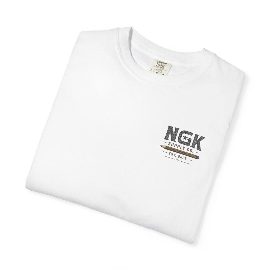 Work Worth Signing T-Shirt — NGK Supply Co. Vintage Tool Graphic