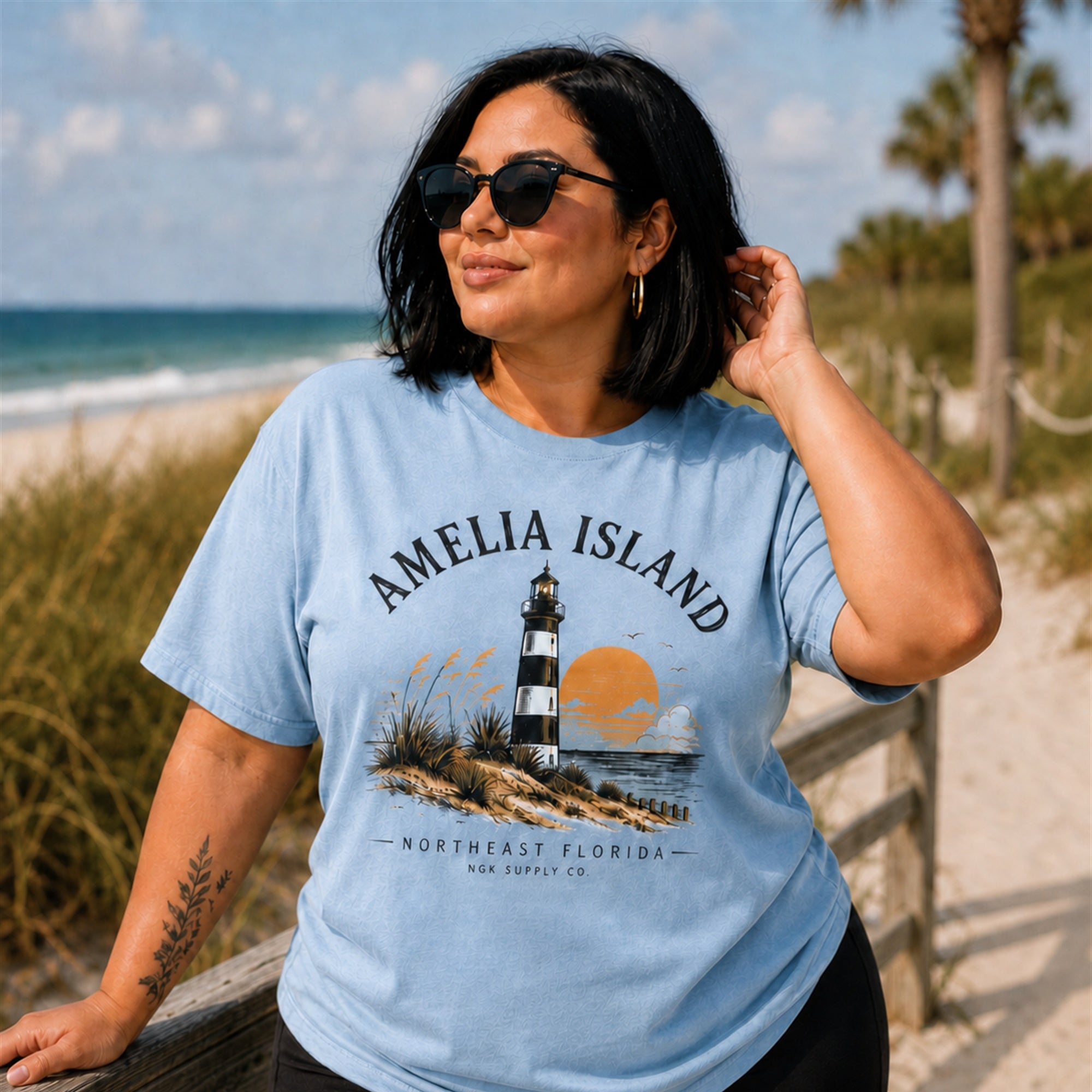 Amelia Island Lighthouse T-Shirt — Northeast Florida Beach Tee