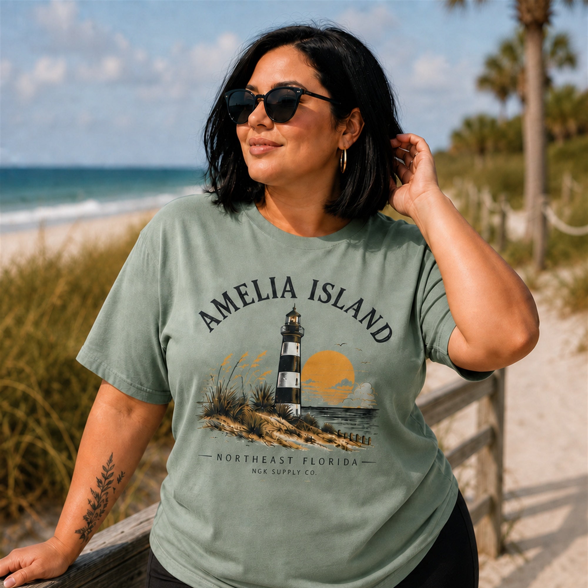Amelia Island Lighthouse T-Shirt — Northeast Florida Beach Tee