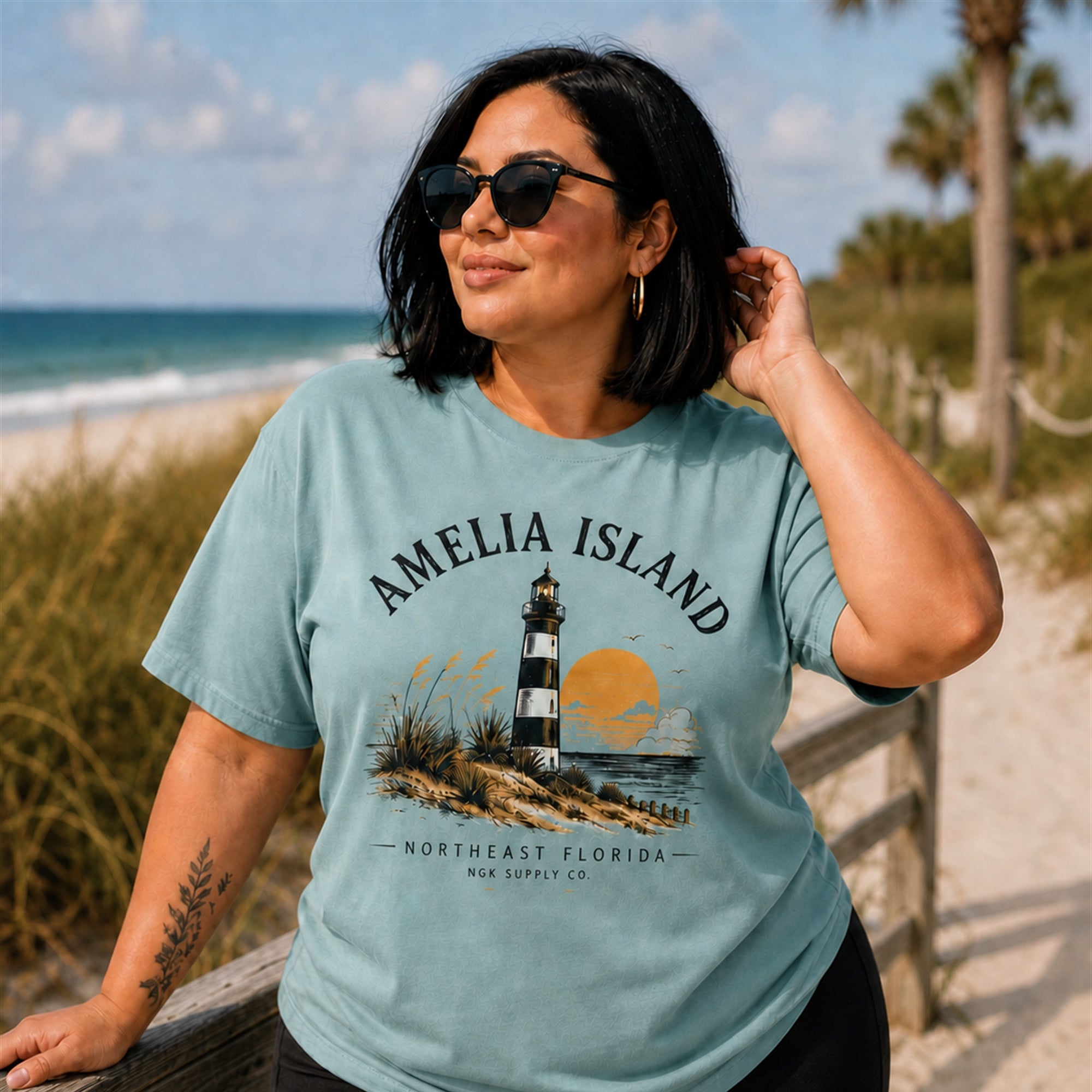 Amelia Island Lighthouse T-Shirt — Northeast Florida Beach Tee