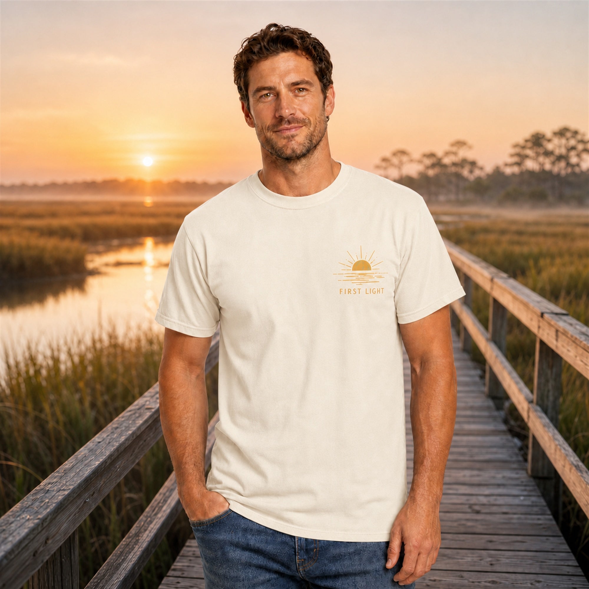 First Light Beach T-Shirt — First Coast Florida Sunrise Graphic Tee