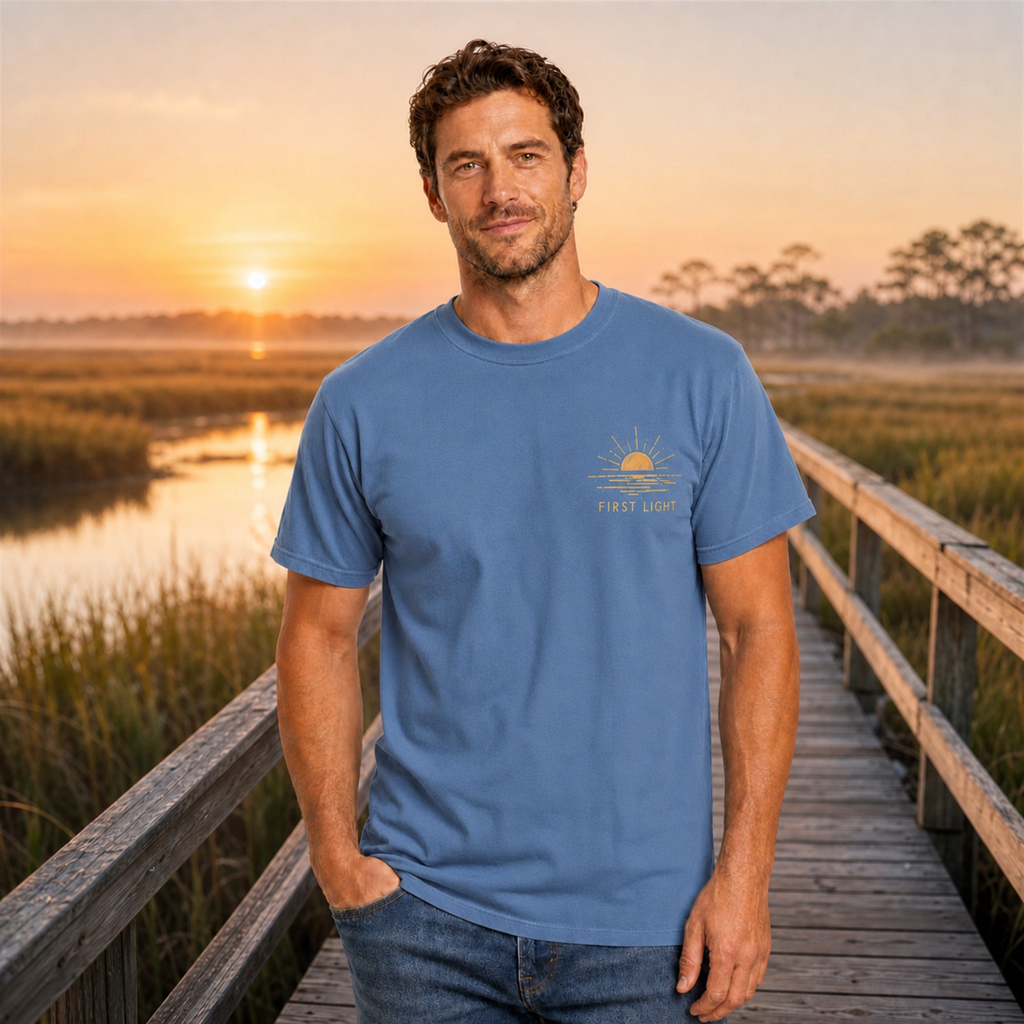 First Light Beach T-Shirt — First Coast Florida Sunrise Graphic Tee