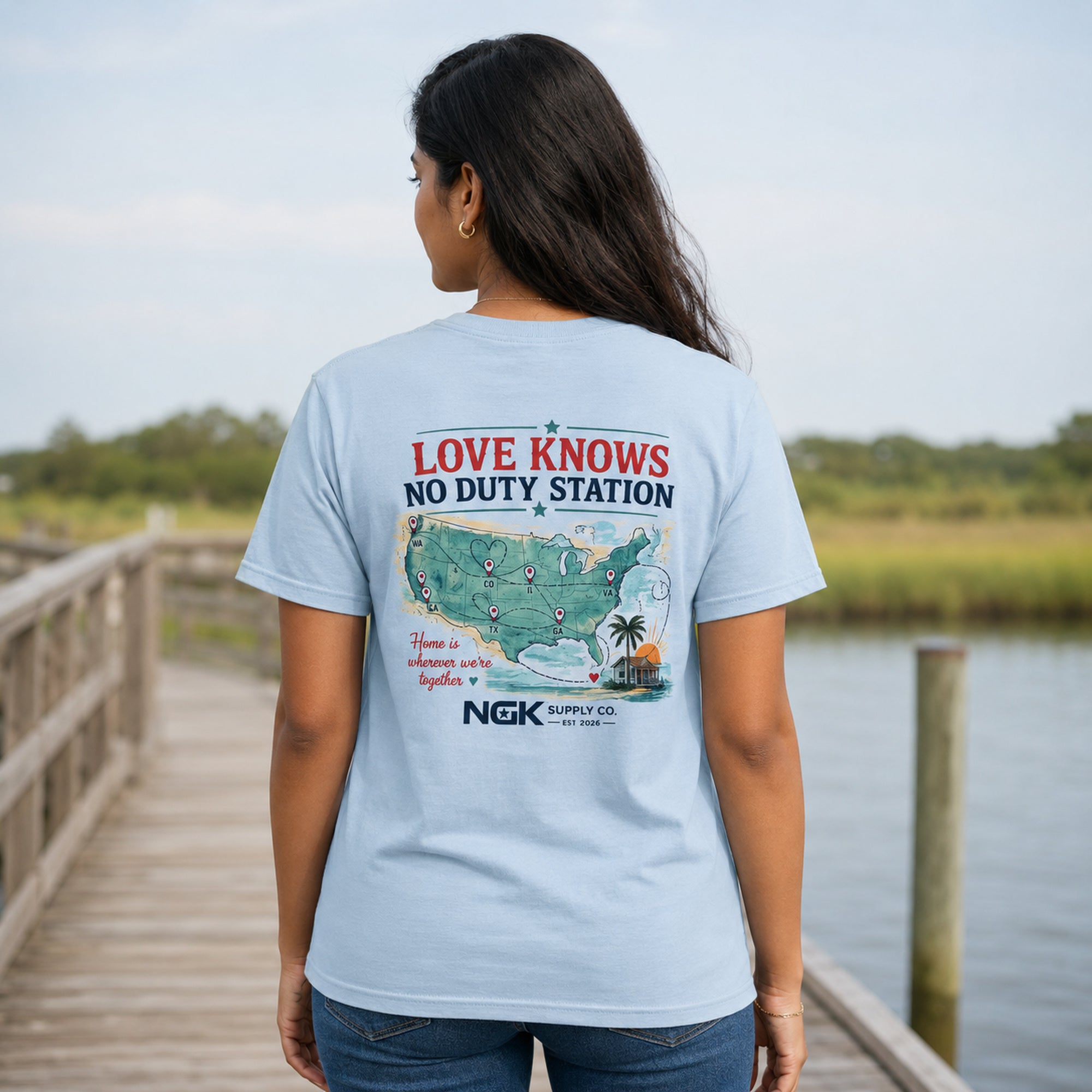 Love Knows No Duty Station Tee