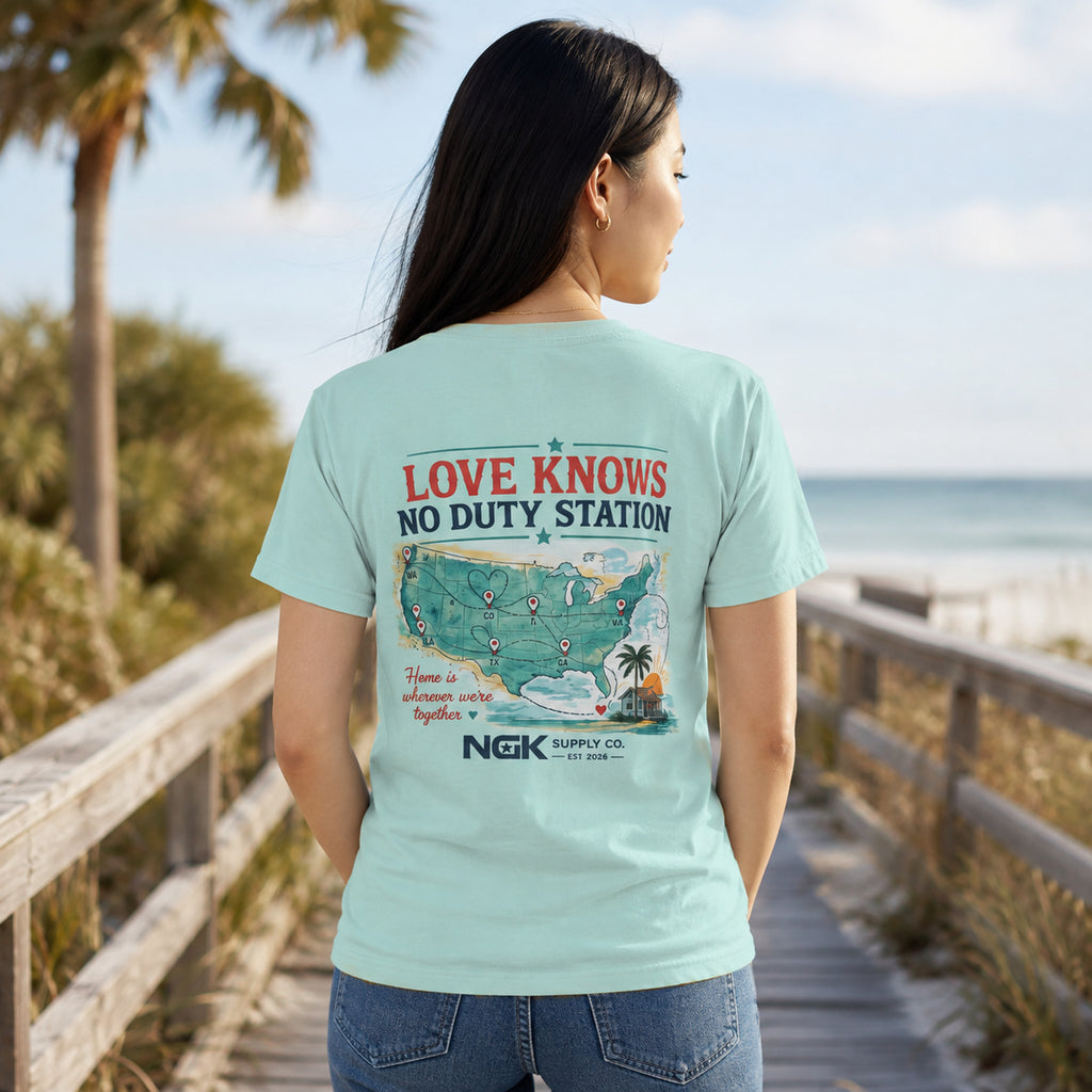 Love Knows No Duty Station Tee
