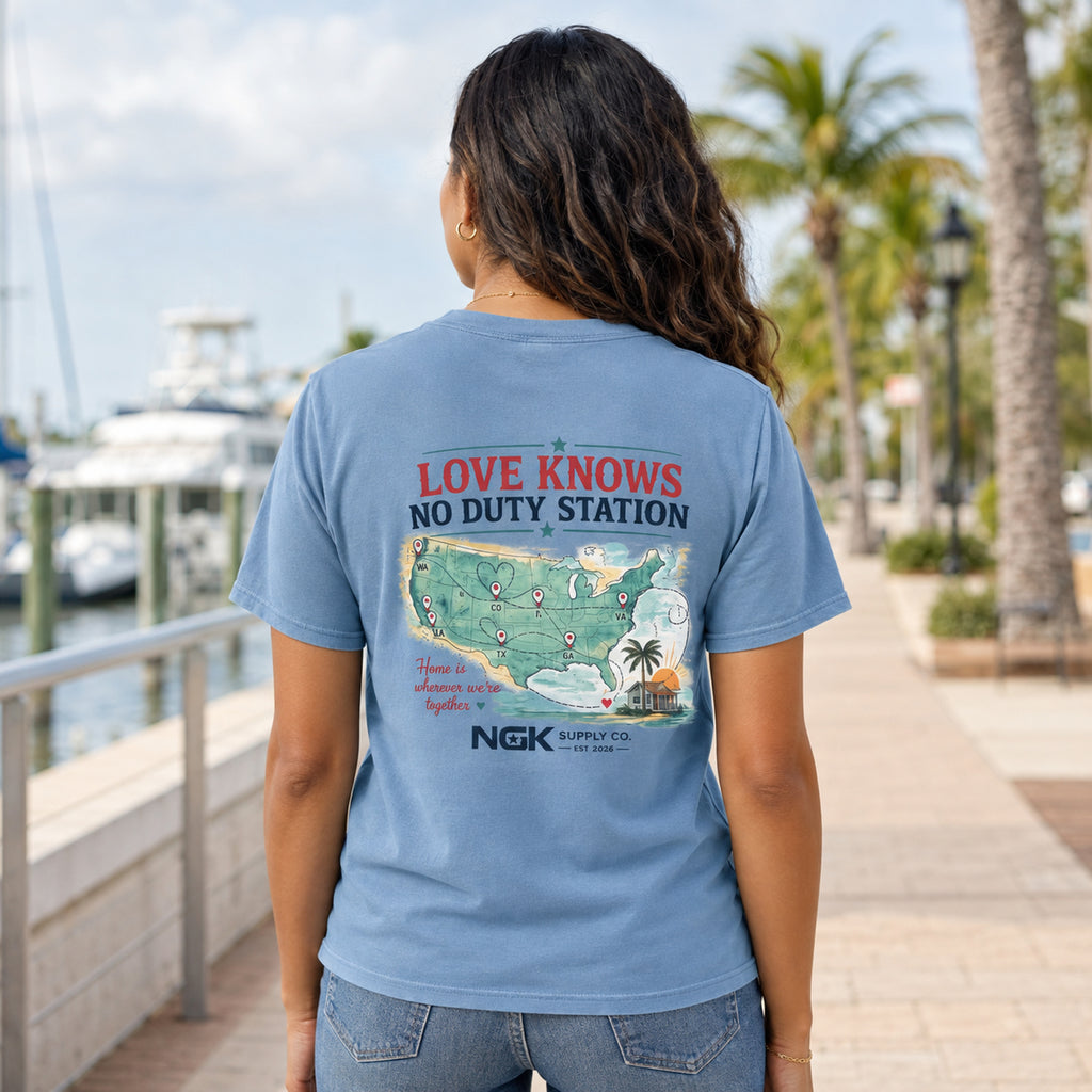 Love Knows No Duty Station Tee