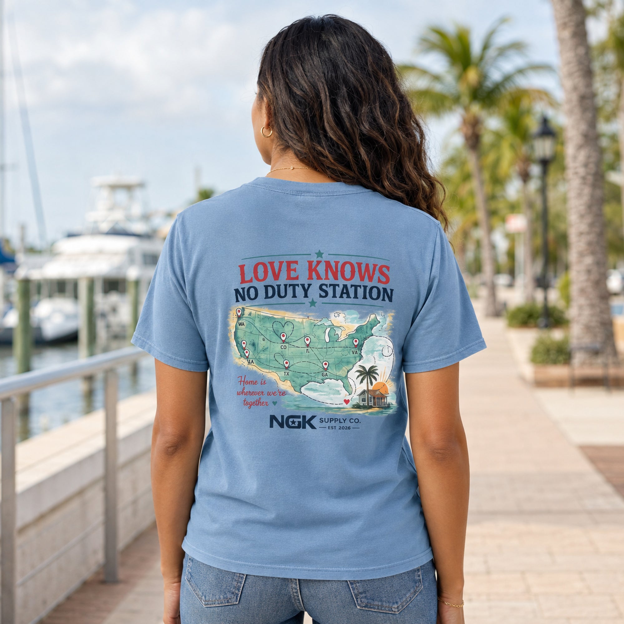Love Knows No Duty Station Tee