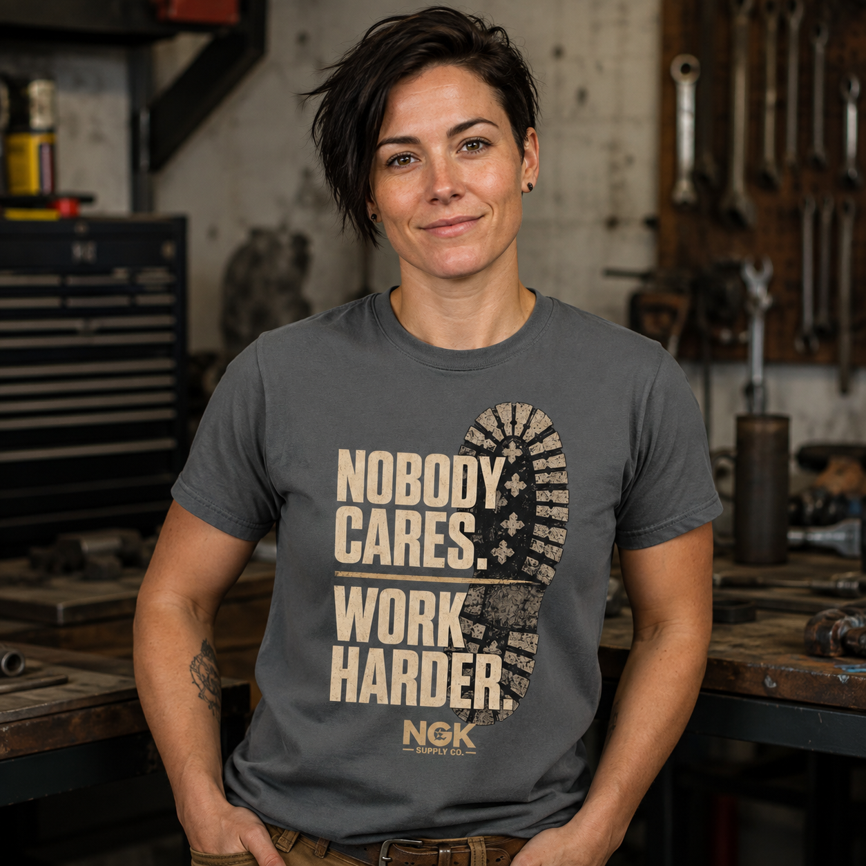 "Nobody Cares Work Harder" T-Shirt