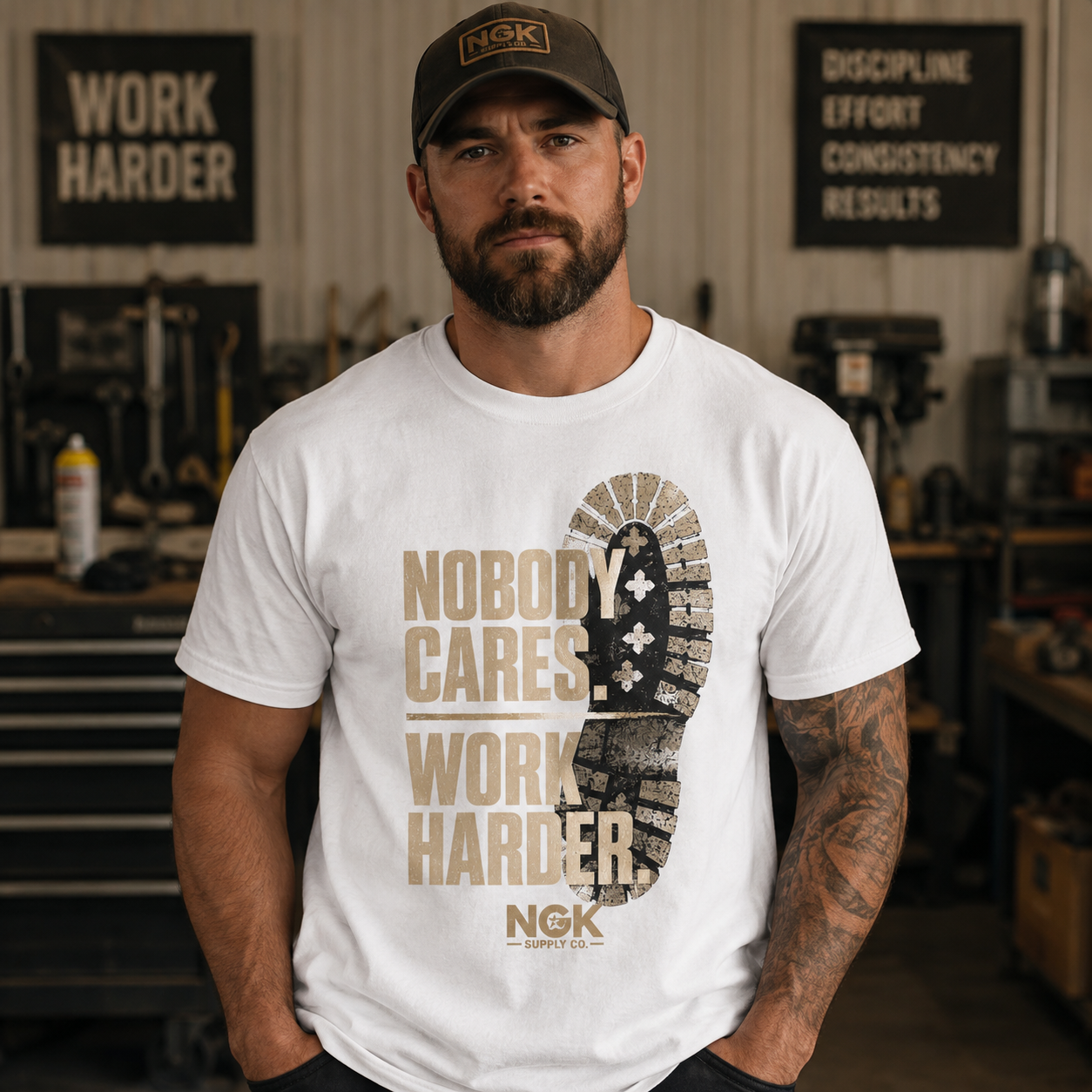 "Nobody Cares Work Harder" T-Shirt