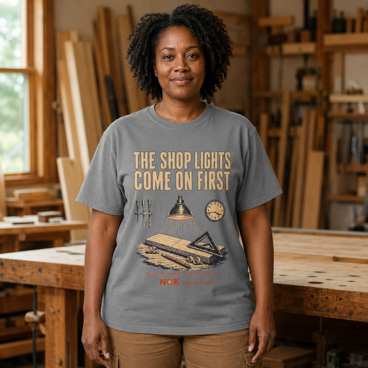 The Shop Lights Come On First T-Shirt