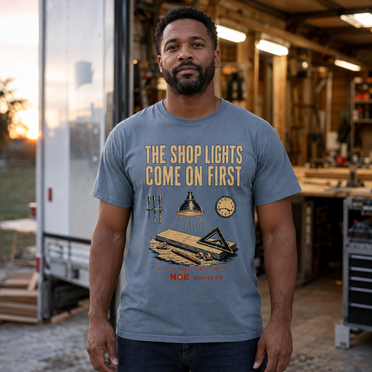 The Shop Lights Come On First T-Shirt