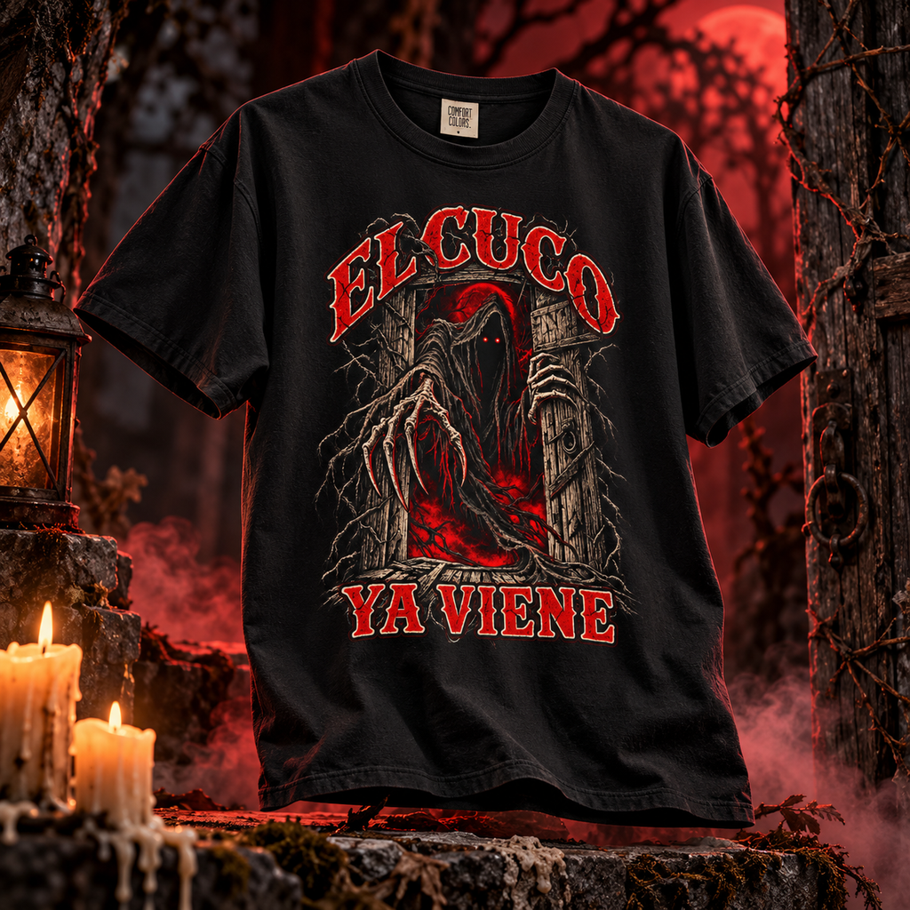 El Cuco Ya Viene T-Shirt - Blood Moon Version