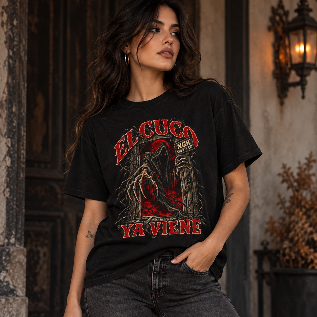 El Cuco Ya Viene T-Shirt - Blood Moon Version