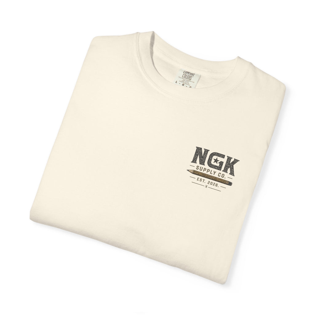 Work Worth Signing T-Shirt — NGK Supply Co. Vintage Tool Graphic