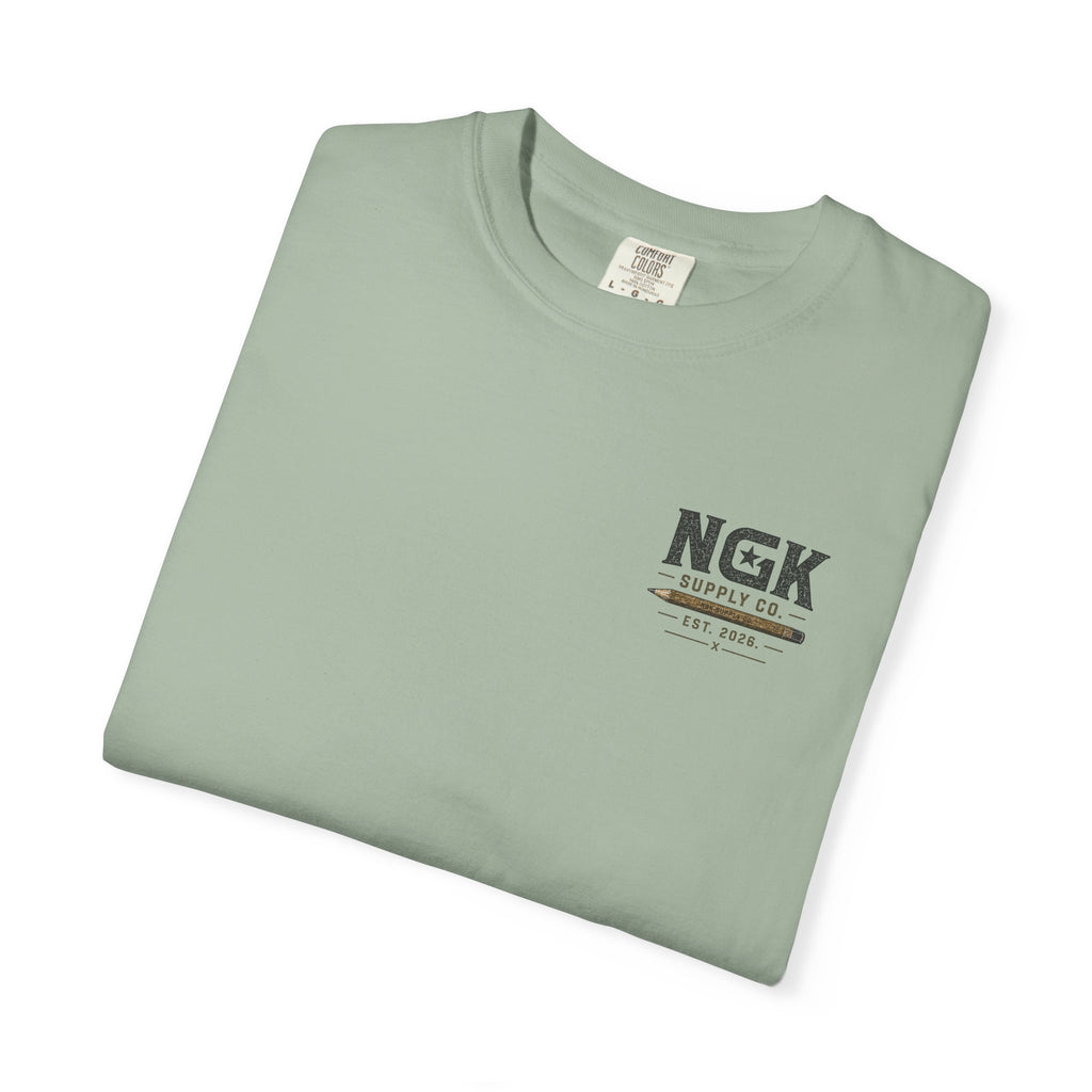 Work Worth Signing T-Shirt — NGK Supply Co. Vintage Tool Graphic