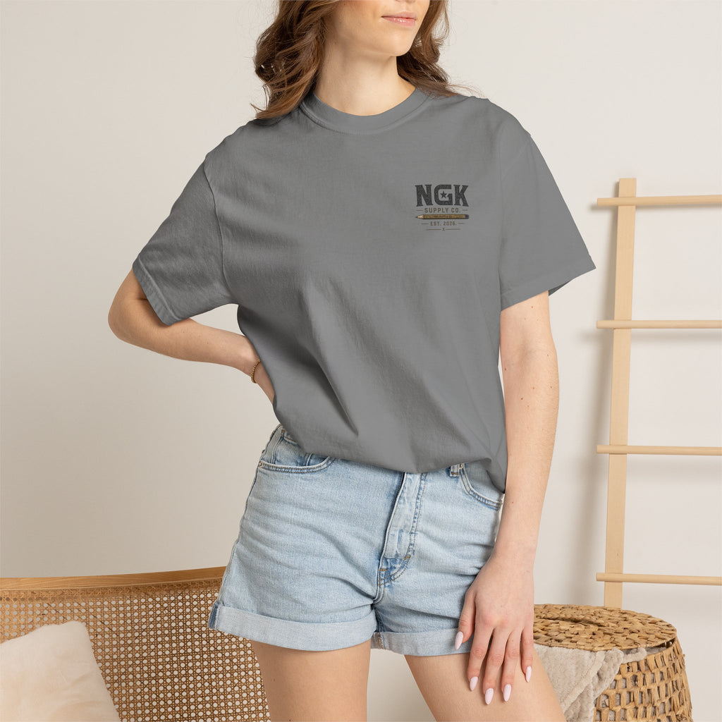 Work Worth Signing T-Shirt — NGK Supply Co. Vintage Tool Graphic